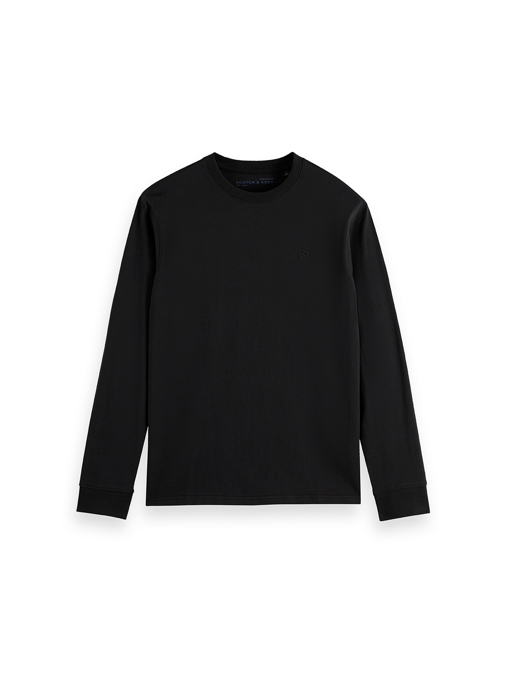 Langärmliges T-Shirt mit Brustlogo im Regular-Fit