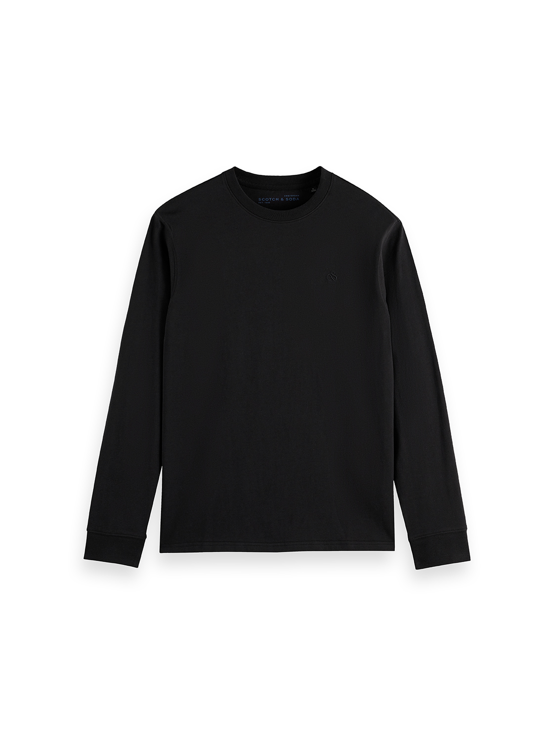 Langärmliges T-Shirt mit Brustlogo im Regular-Fit