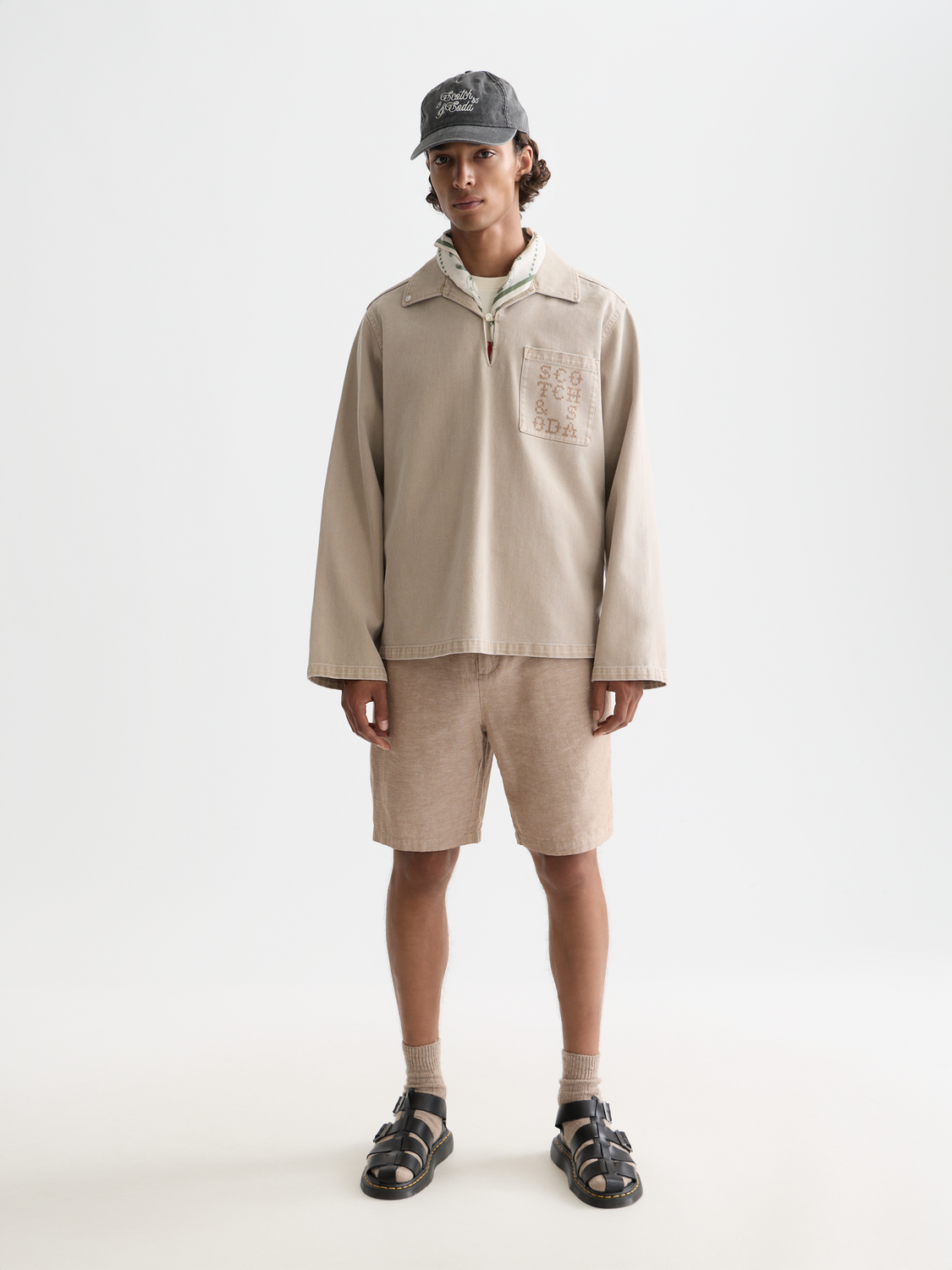 Shorts chino en coton-lin coupe droite - Un classique de saison