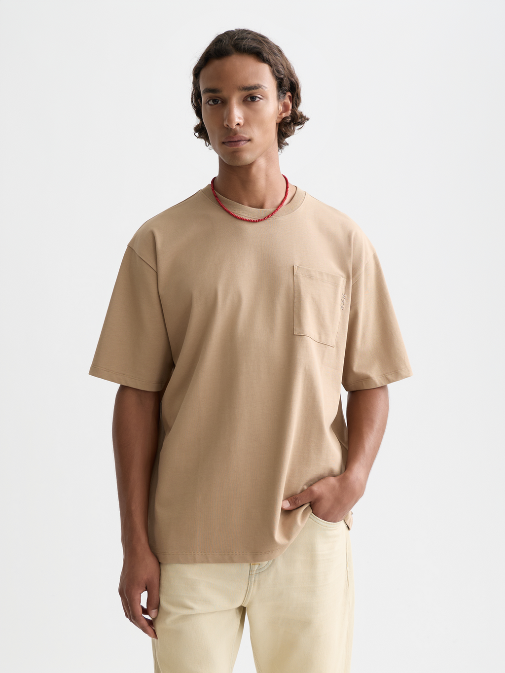 Seasonal Core 3 Crosses Chest Pocket Loose-Fit T-Shirt