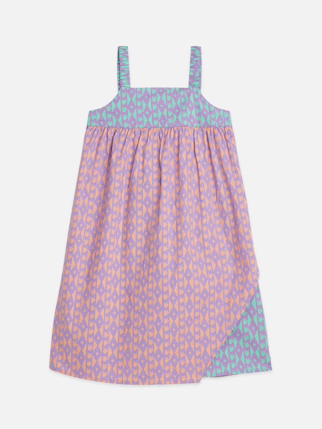 Multiprint Cotton Strap Dress
