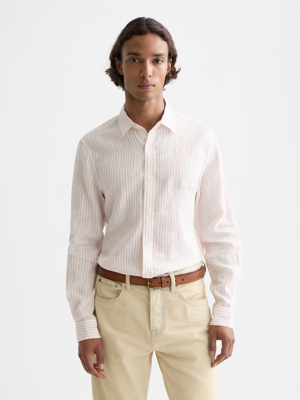 Striped Linen Regular-Fit Shirt