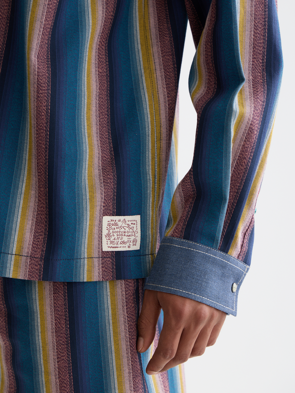 Multicolor Stripe Western Shirt
