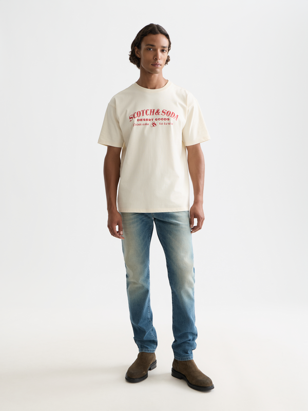 T-shirt coupe décontractée à imprimé sur le devant