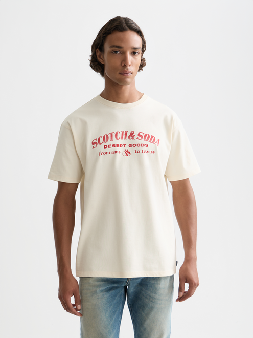 T-shirt coupe décontractée à imprimé sur le devant