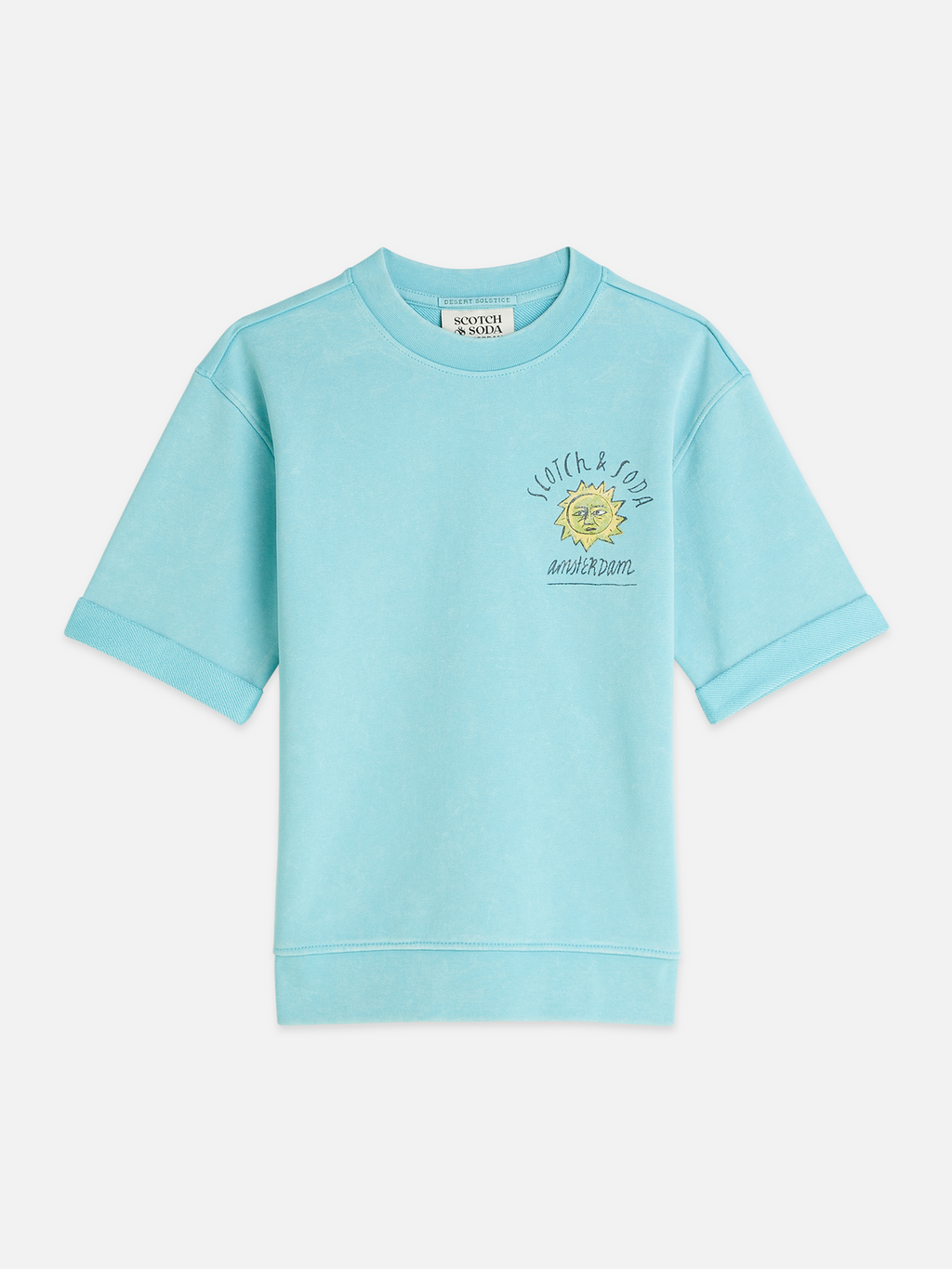 Front And Back Artwork Shortsleeve Washed Sweatshirt