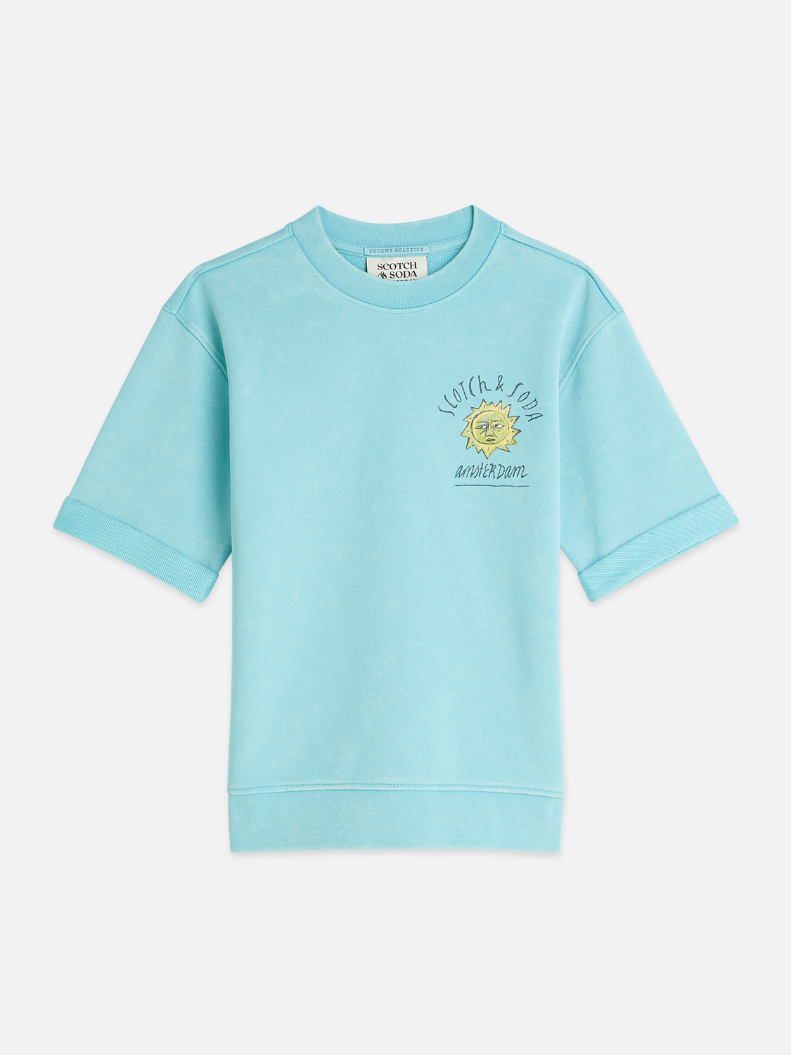 Front And Back Artwork Shortsleeve Washed Sweatshirt