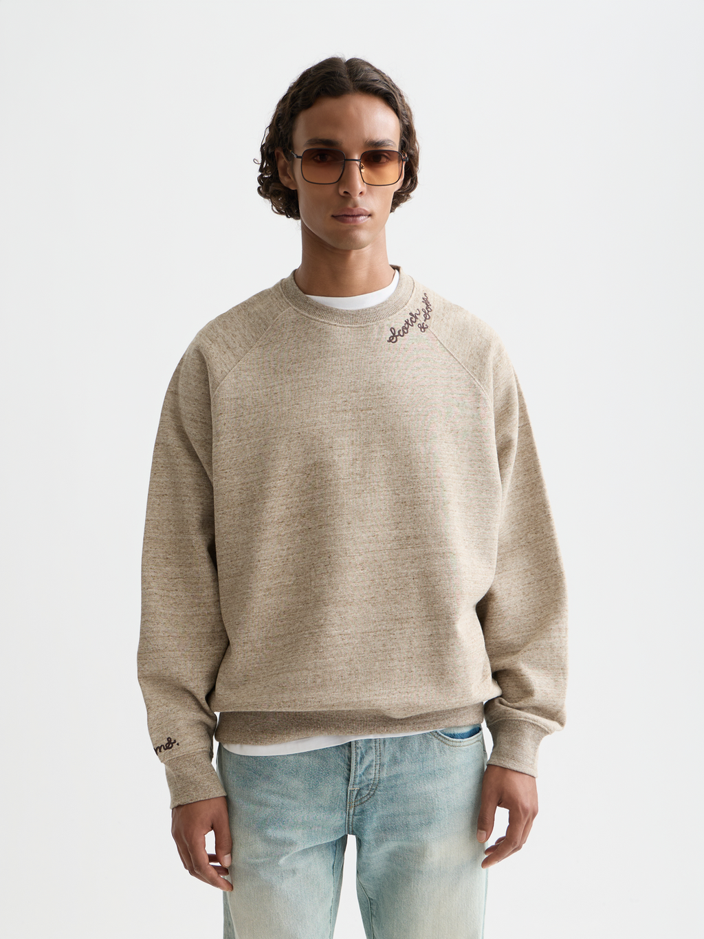 Sweat-shirt ample brodé Space Yarn