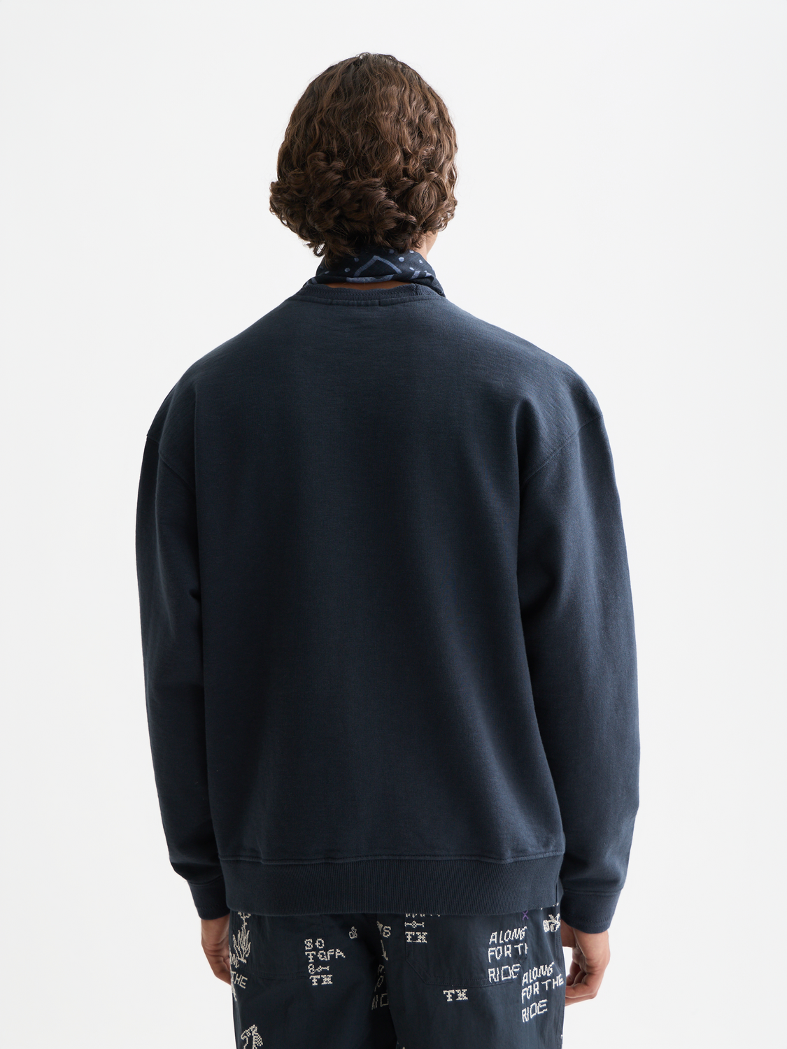 Sweat-shirt coupe décontractée avec motif point de croix
