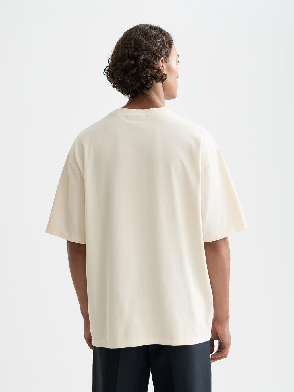Cross-Stitched Front Artwork Loose-Fit T-Shirt