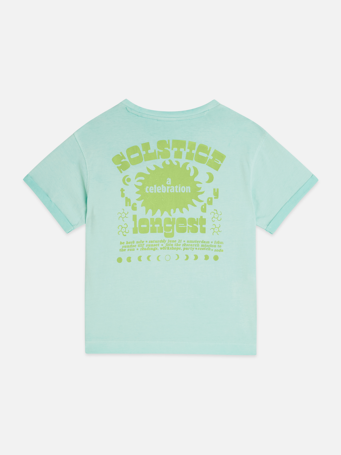 T-shirt teint à froid coupe décontractée avec illustration sur le devant