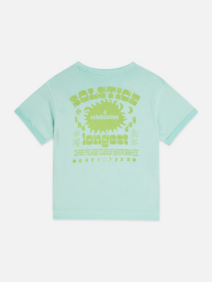 Boys' Front Artwork Relaxedfit Colddyed Tshirt
