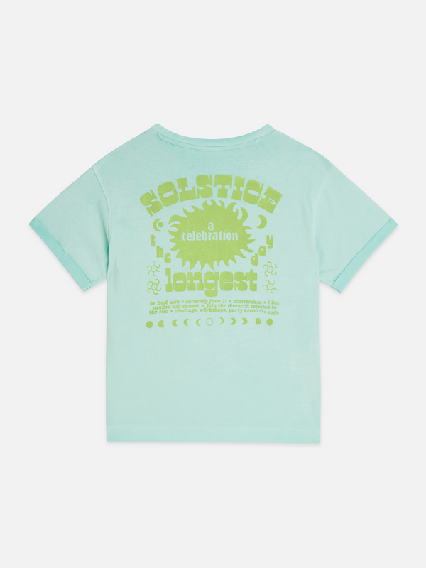 Boys' Front Artwork Relaxedfit Colddyed Tshirt