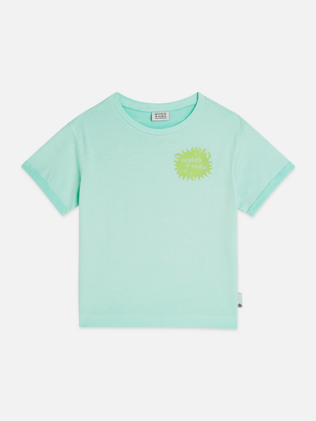 T-shirt teint à froid coupe décontractée avec illustration sur le devant