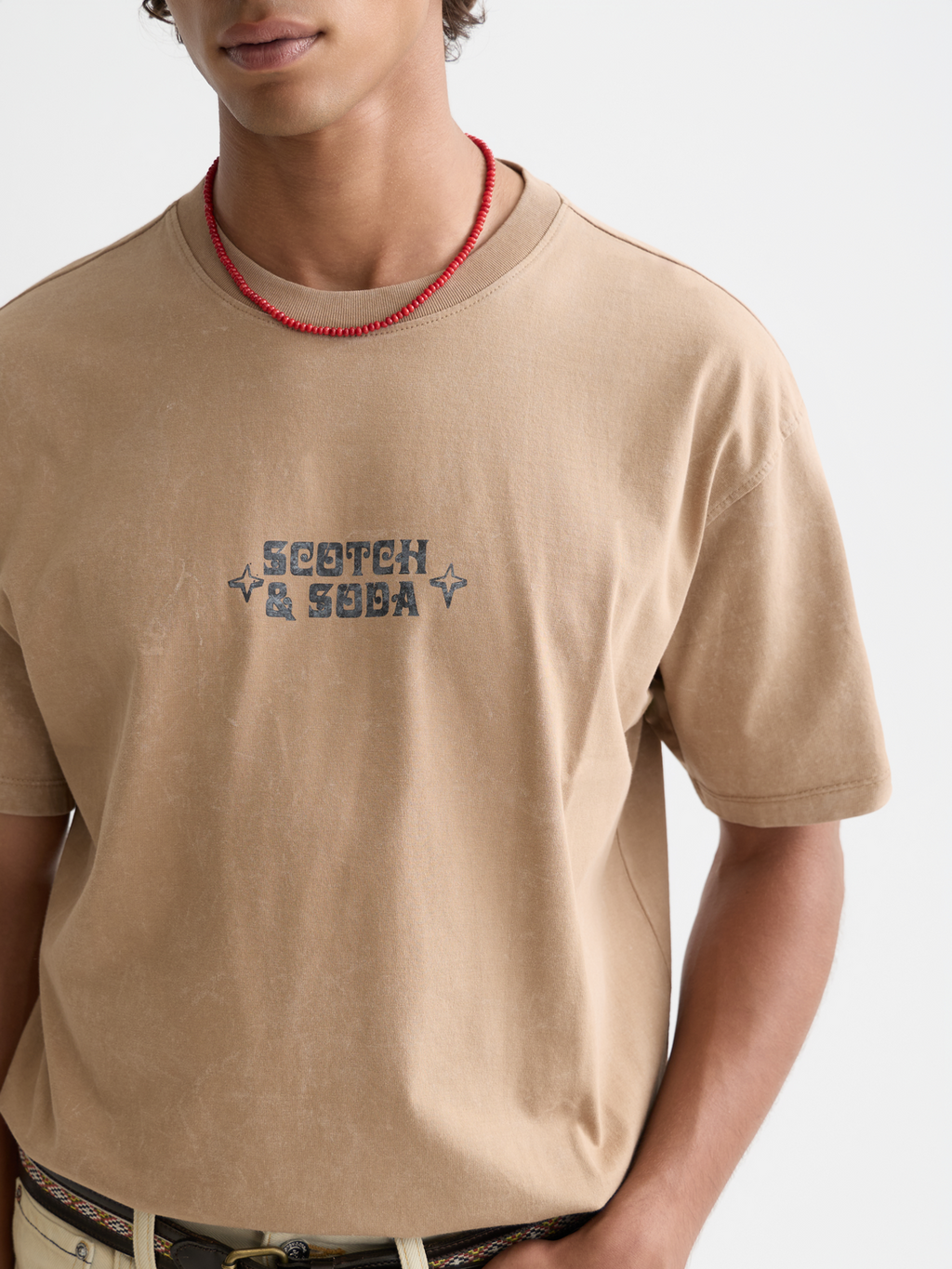 Front Artwork Relaxed-Fit Snow-Washed T-Shirt