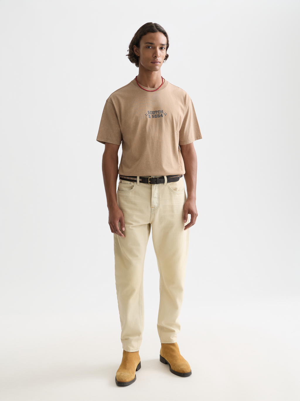 Front Artwork Relaxed-Fit Snow-Washed T-Shirt