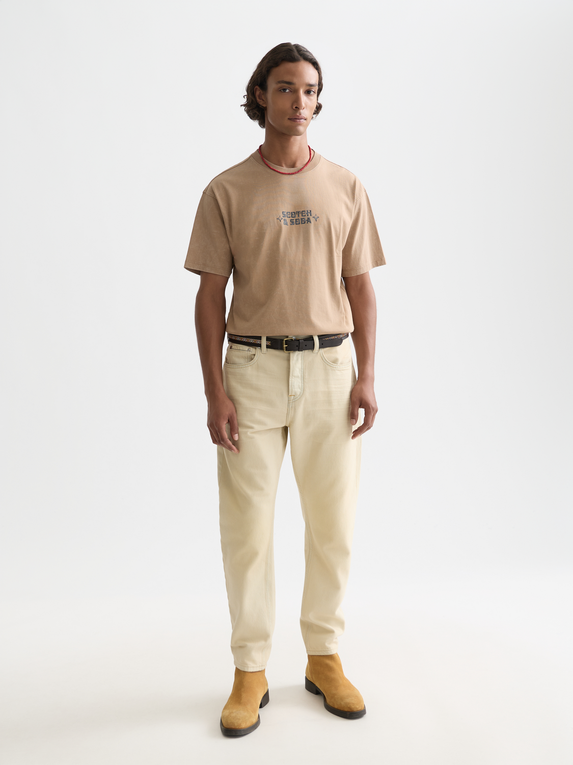 Front Artwork Relaxed-Fit Snow-Washed T-Shirt