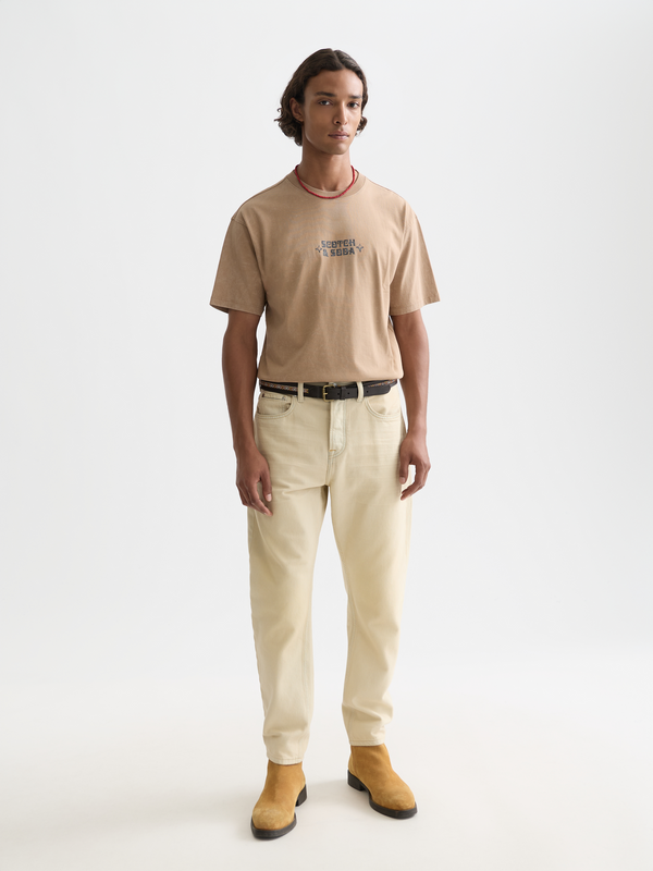 Front Artwork Relaxed-Fit Snow-Washed T-Shirt