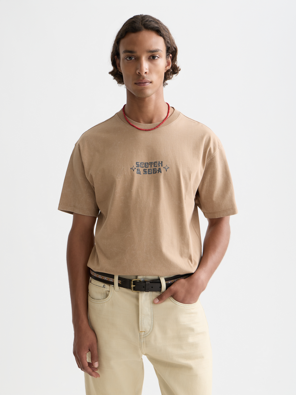 Front Artwork Relaxed-Fit Snow-Washed T-Shirt