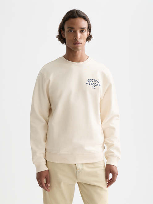 Sweat-shirt coupe classique à logo sur la poitrine
