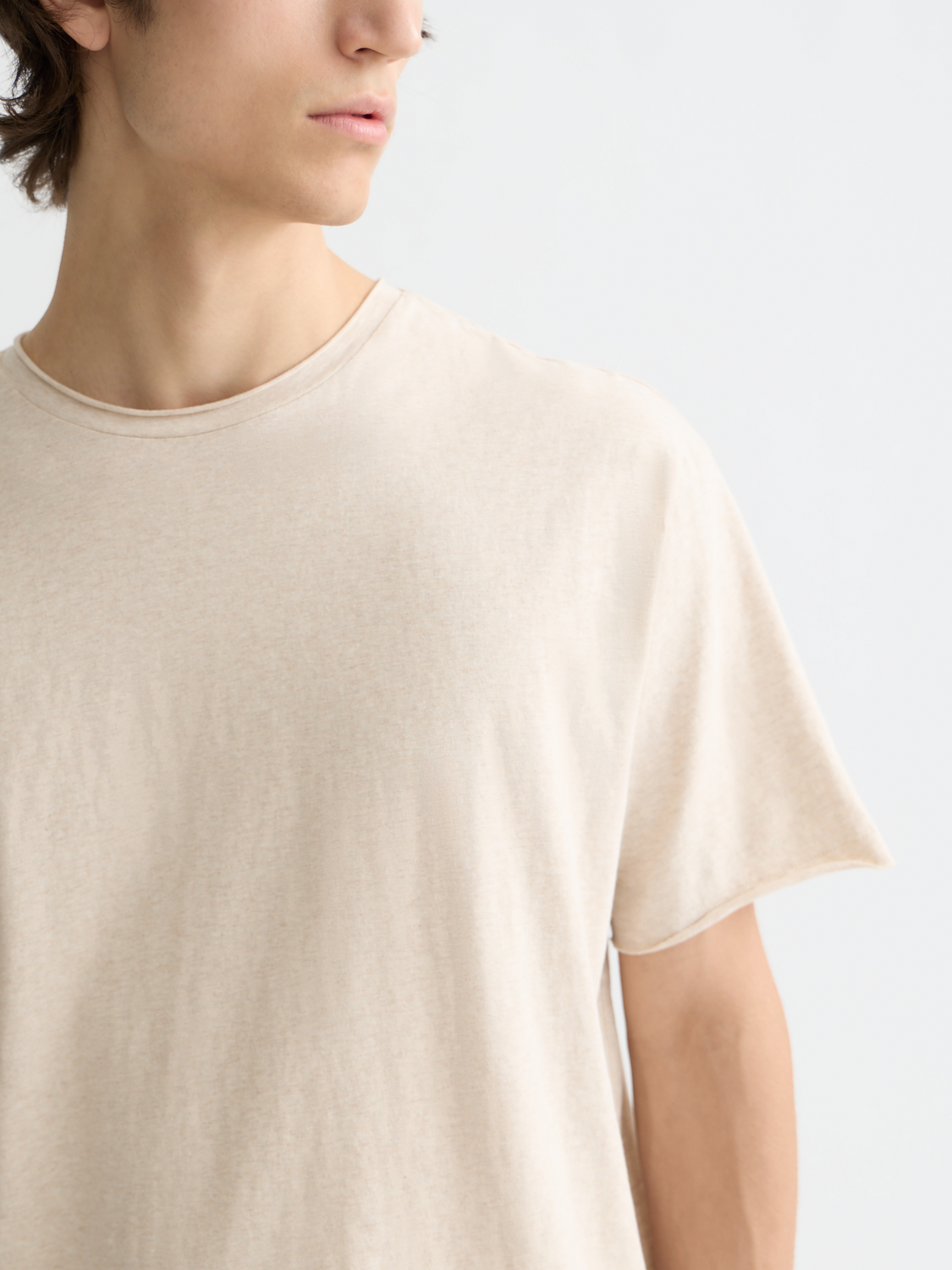 Essentials Raw-Edged Relaxed-Fit Garment-Dyed T-Shirt