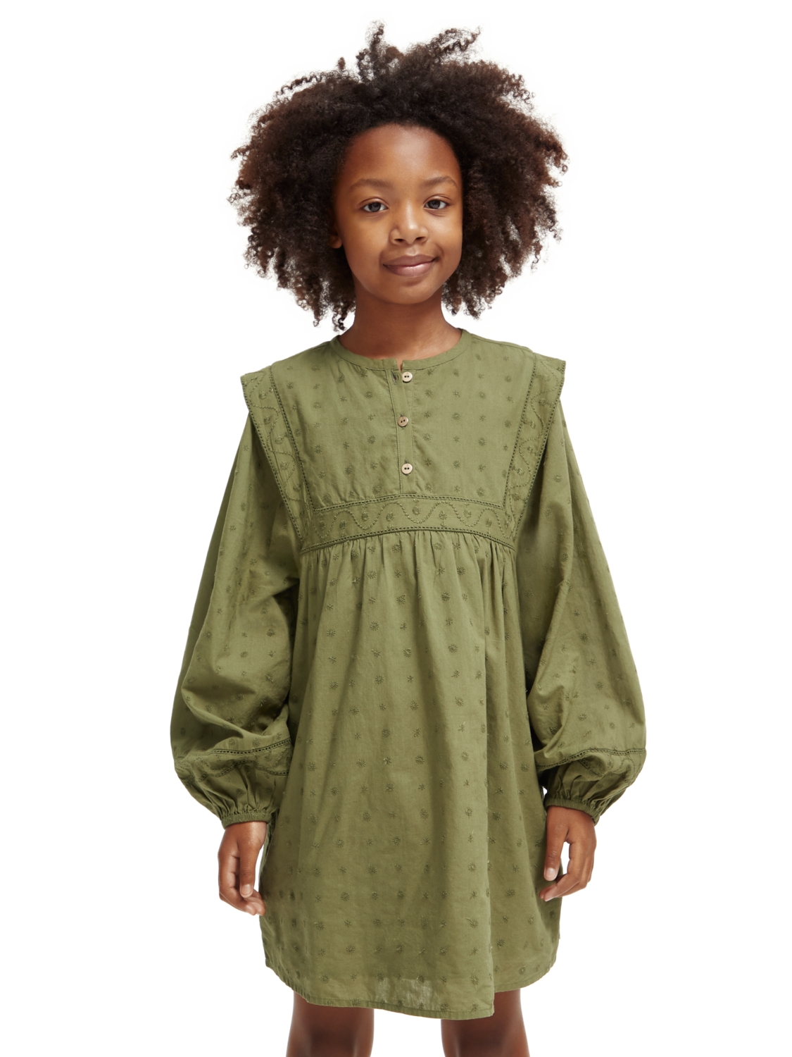 SCOTCH & SODA Kids Olive Green Dress for girls