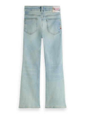 THE CHARM HIGH-RISE CLASSIC FLARED JEANS - BLAUW MIRAGE