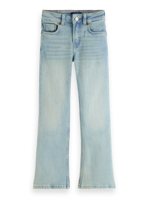 THE CHARM HIGH-RISE CLASSIC FLARED JEANS - BLAUW MIRAGE