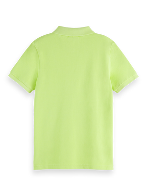 GARMENT-DYED SHORT-SLEEVED PIQUE POLO