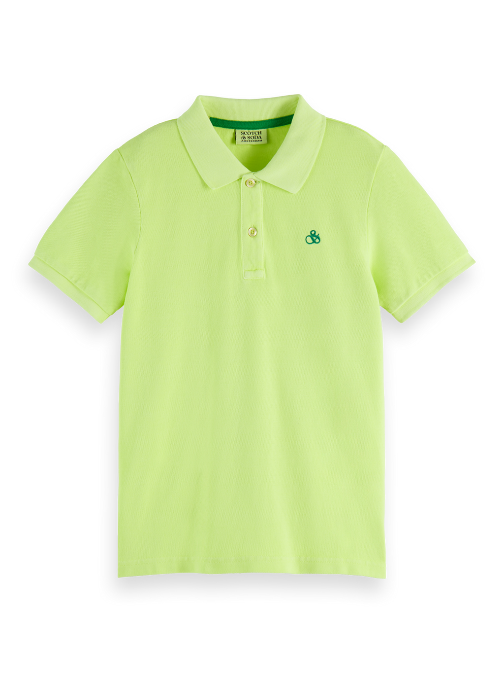 GARMENT-DYED SHORT-SLEEVED PIQUE POLO