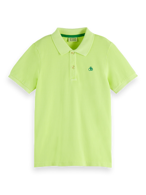 GARMENT-DYED SHORT-SLEEVED PIQUE POLO