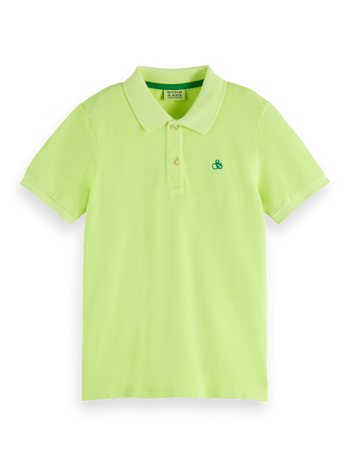 GARMENT-DYED SHORT-SLEEVED PIQUE POLO