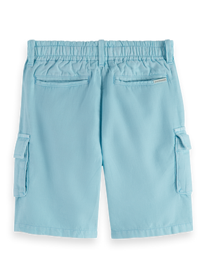 LONGER-LENGTH - GARMENT-DYED COTTON LINEN CARGO SHORTS