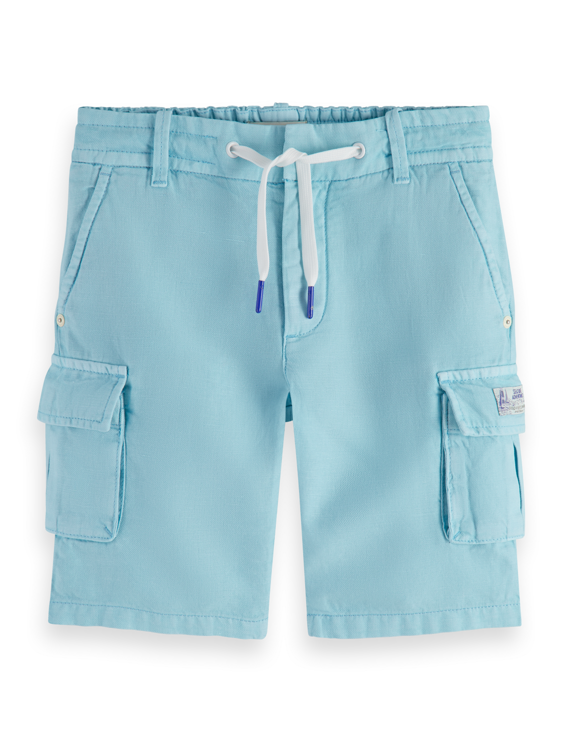 Longer-Length - Garment-Dyed Cotton Linen Cargo Shorts