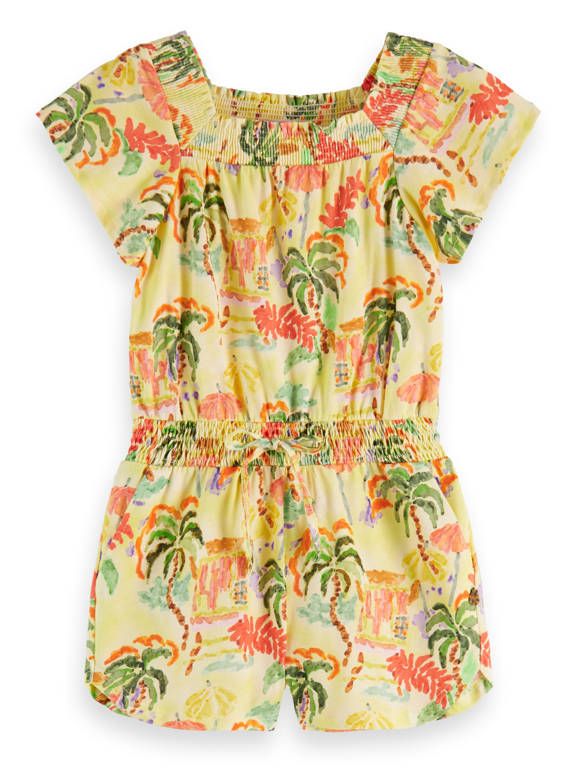 Girls' All-Over Printed Jersey Pull-On All-In-One
