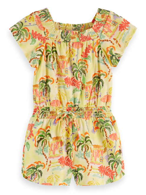 Girls' All-Over Printed Jersey Pull-On All-In-One