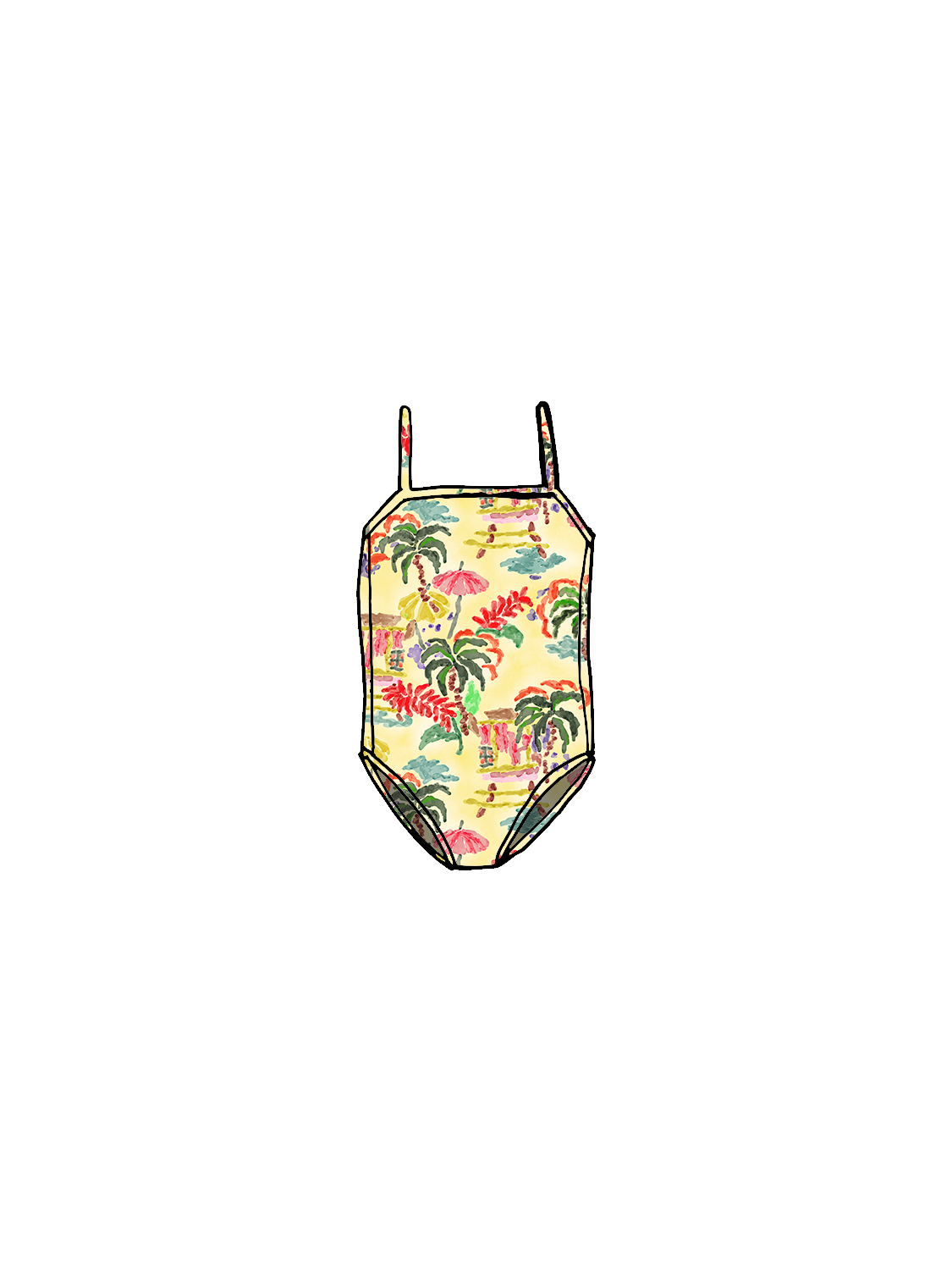 ALL-OVER PRINTED BATHING SUIT