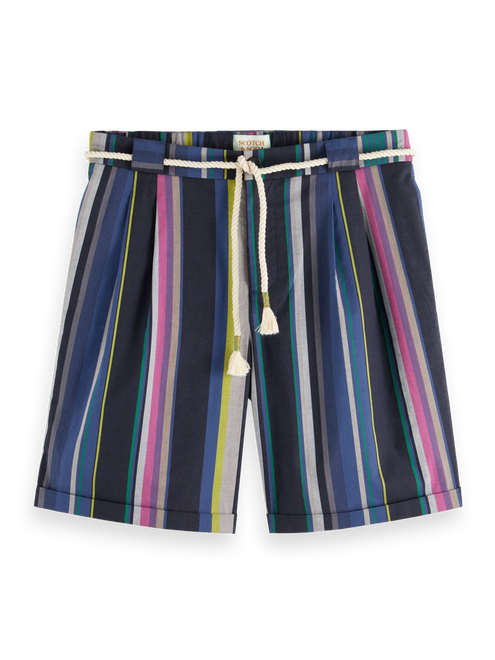 Twilt Decke-Gestreifte Baumwoll-Twill-Shorts