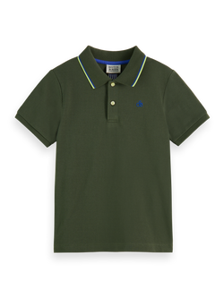 PIQUE POLO WITH TIPPING