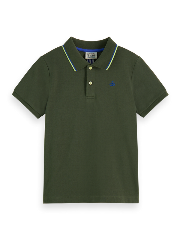 PIQUE POLO WITH TIPPING