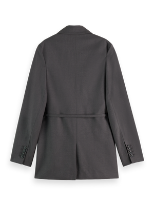 Essentials —  Db Tropical Wool Boyfriend Blazer With Belt