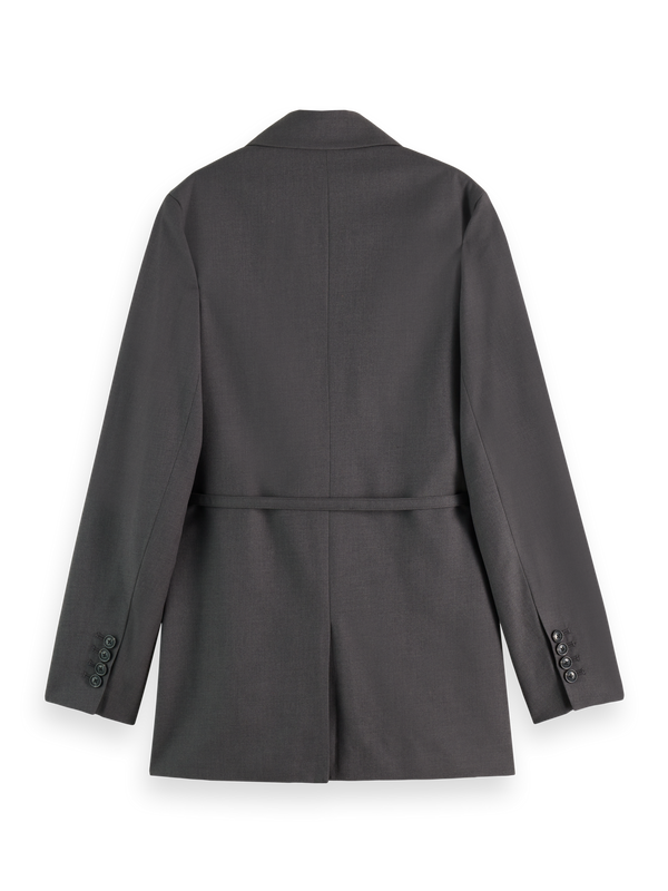 Essentials —  Db Tropical Wool Boyfriend Blazer With Belt