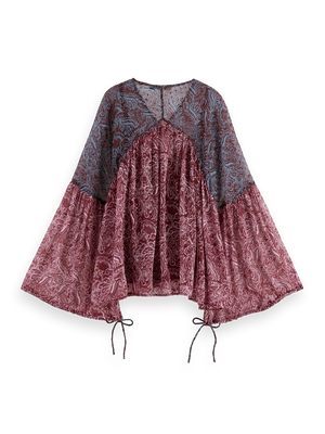 Printed Fil Coupe Top