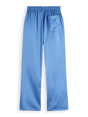 Mae Mid-Rise Bootcut Pull-On Satin Pant
