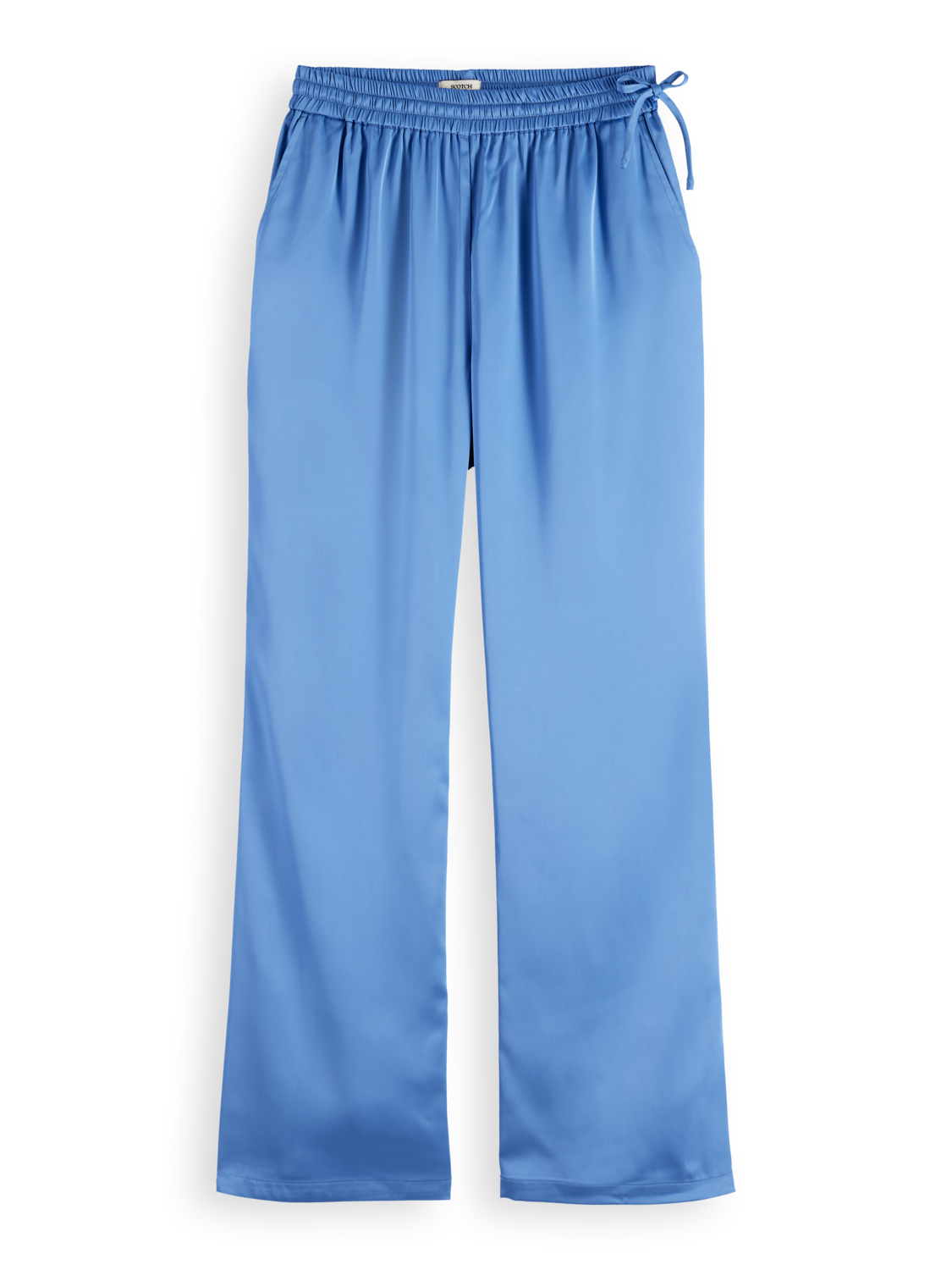Mae Mid-Rise Bootcut Pull-On Satin Pant