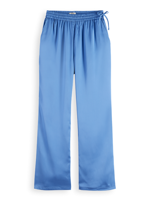Mae Mid-Rise Bootcut Pull-On Satin Pant
