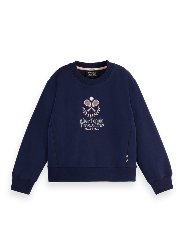 Girls' Relaxed-Fit Crewneck With Front Artwork