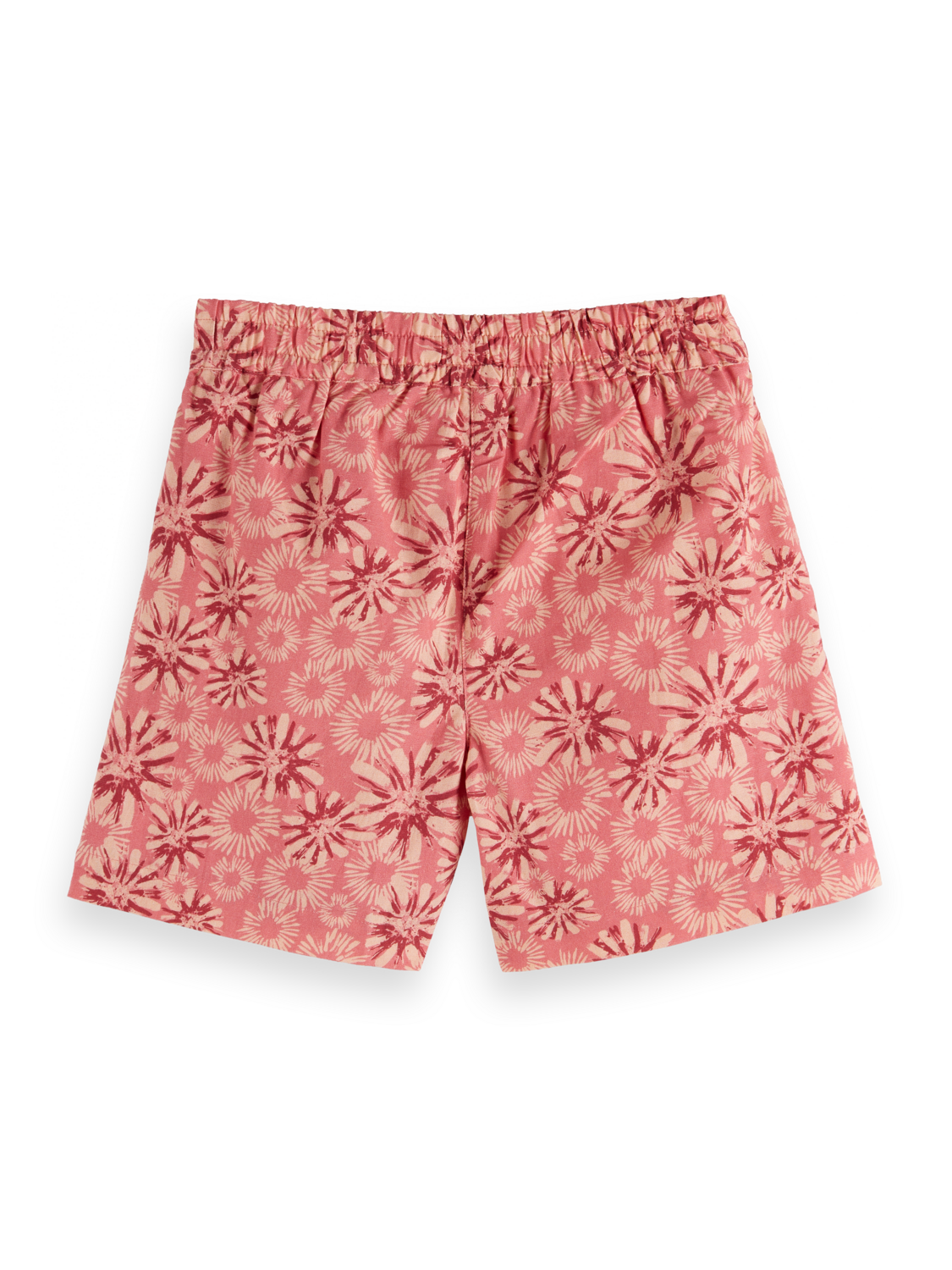 Linen Blend Floral Printed Shorts