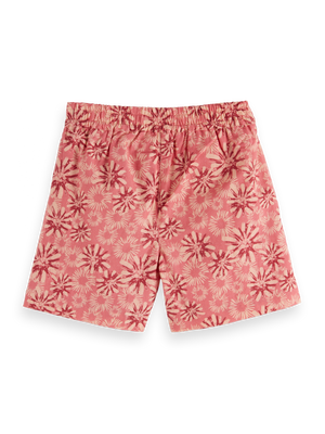 Shorts aus Leinenmischgewebe mit Blumenmuster