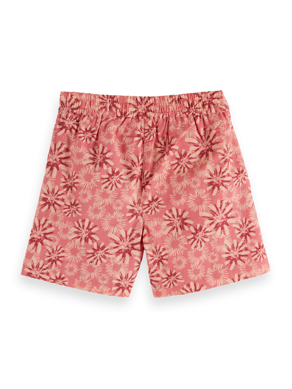 Shorts aus Leinenmischgewebe mit Blumenmuster